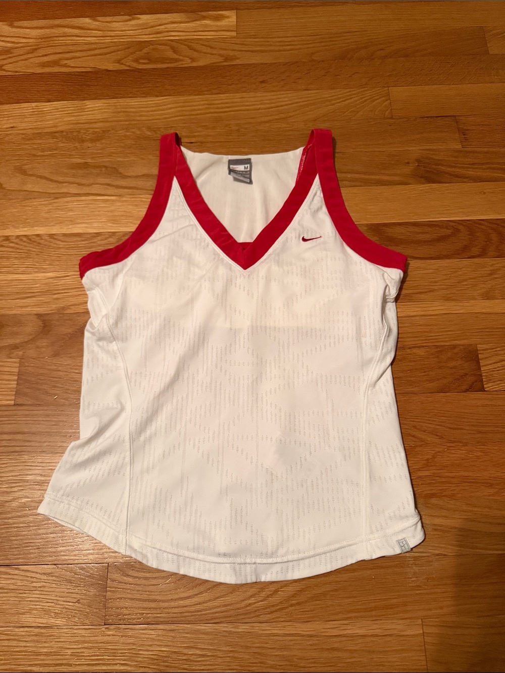 Nike White Tank Top with Red Trim